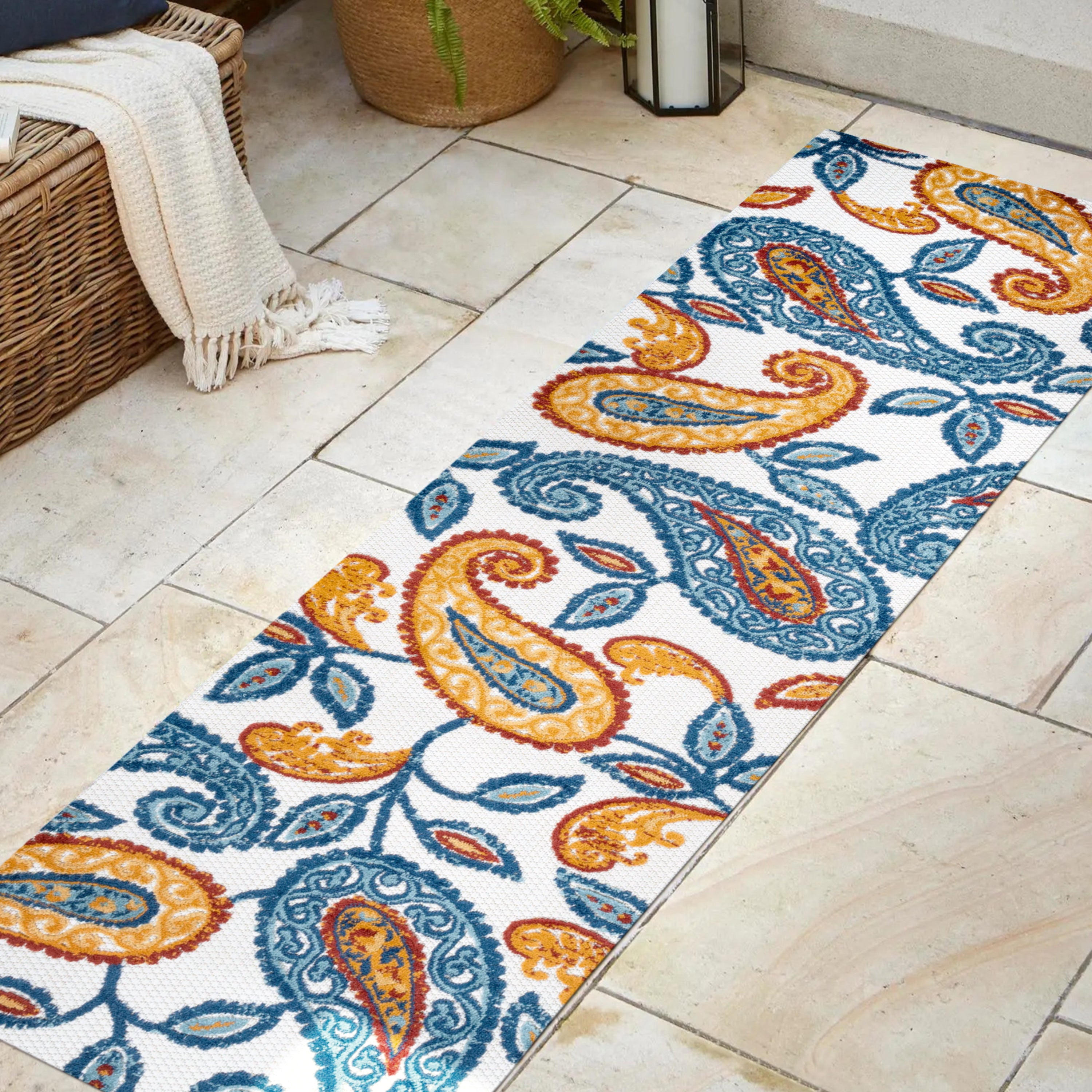 Julien Paisley High-Low Indoor/Outdoor Runner Rug