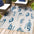 Algarve modern fish high-low indoor/outdoor area rug