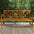 Sloane 3-seat ogee diamond-back support acacia wood outdoor garden patio bench