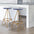 Spiroa Modern Industrial Metal Backless Circular Bar Stool