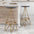 Spiroa Modern Industrial Metal Backless Circular Bar Stool