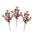 3 Pack of Copper Glitter Leaf Spray Picks