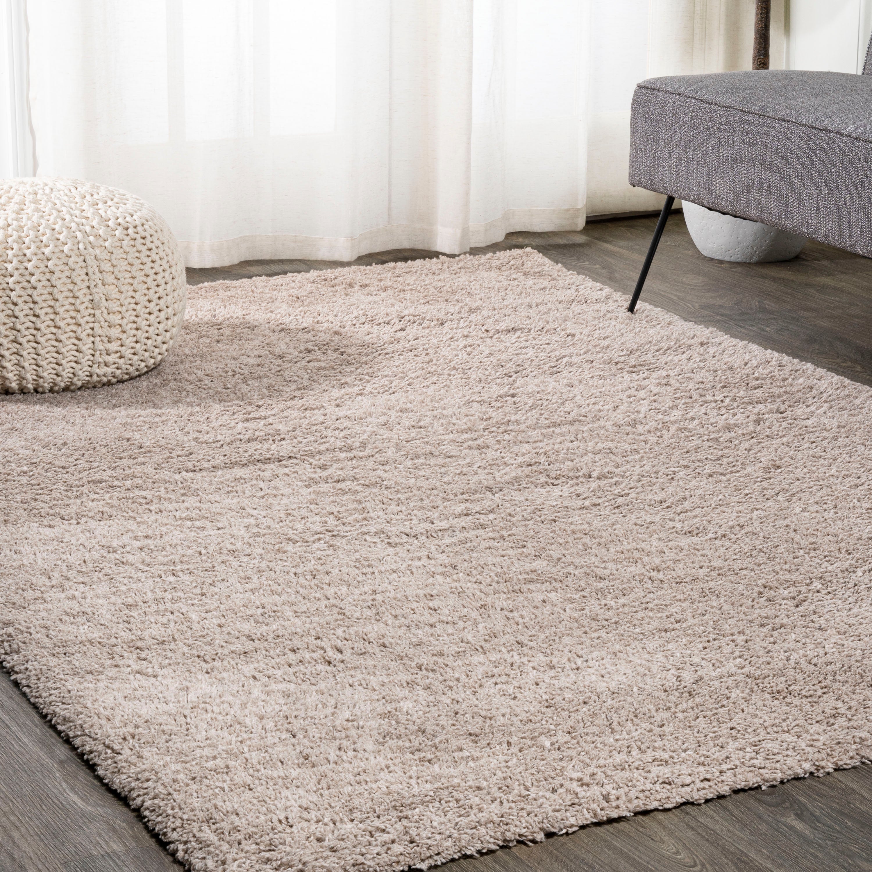 Groovy Solid Shag Area Rug