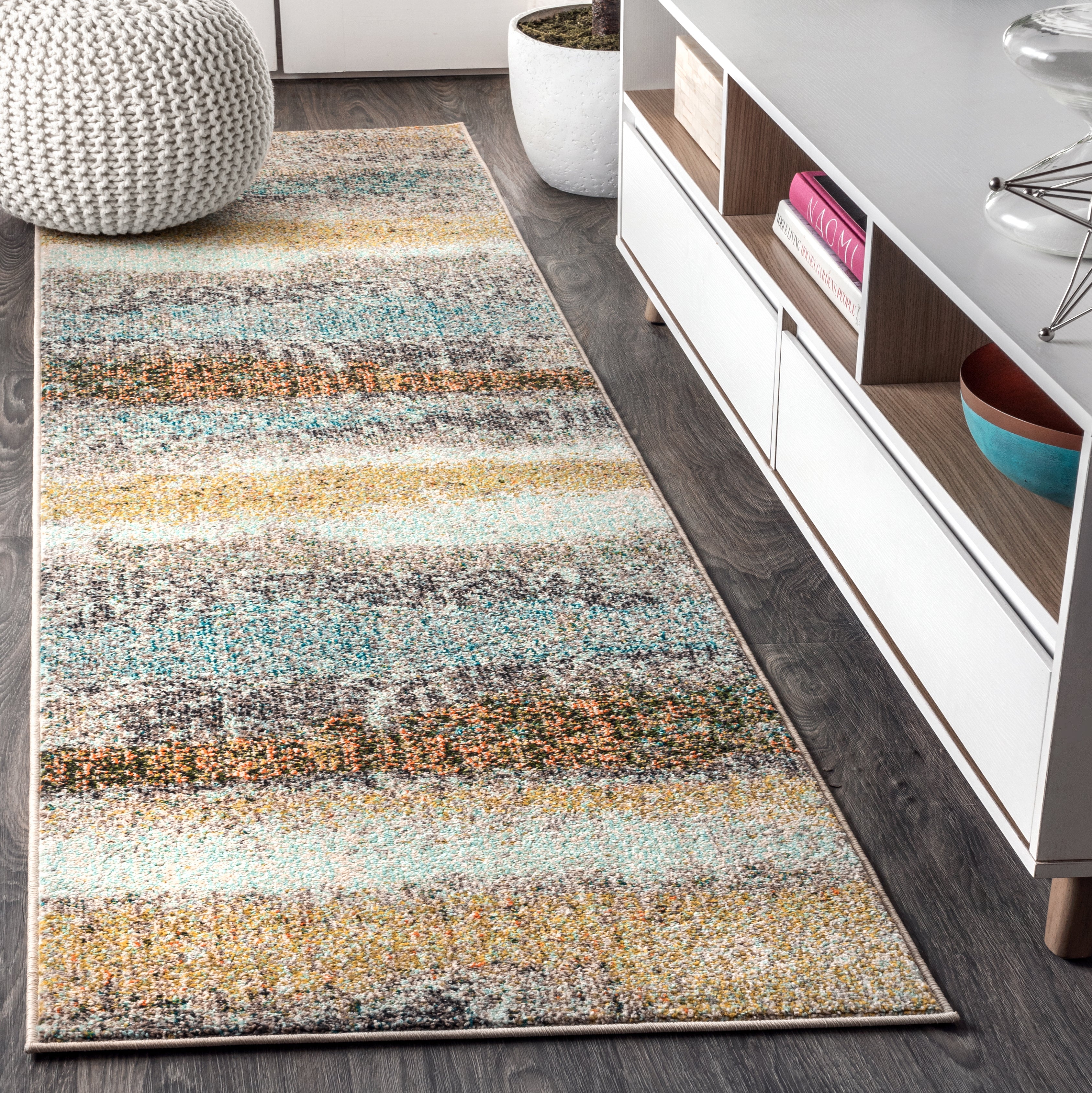 Contemporary POP Modern Abstract Vintage Runner Rug