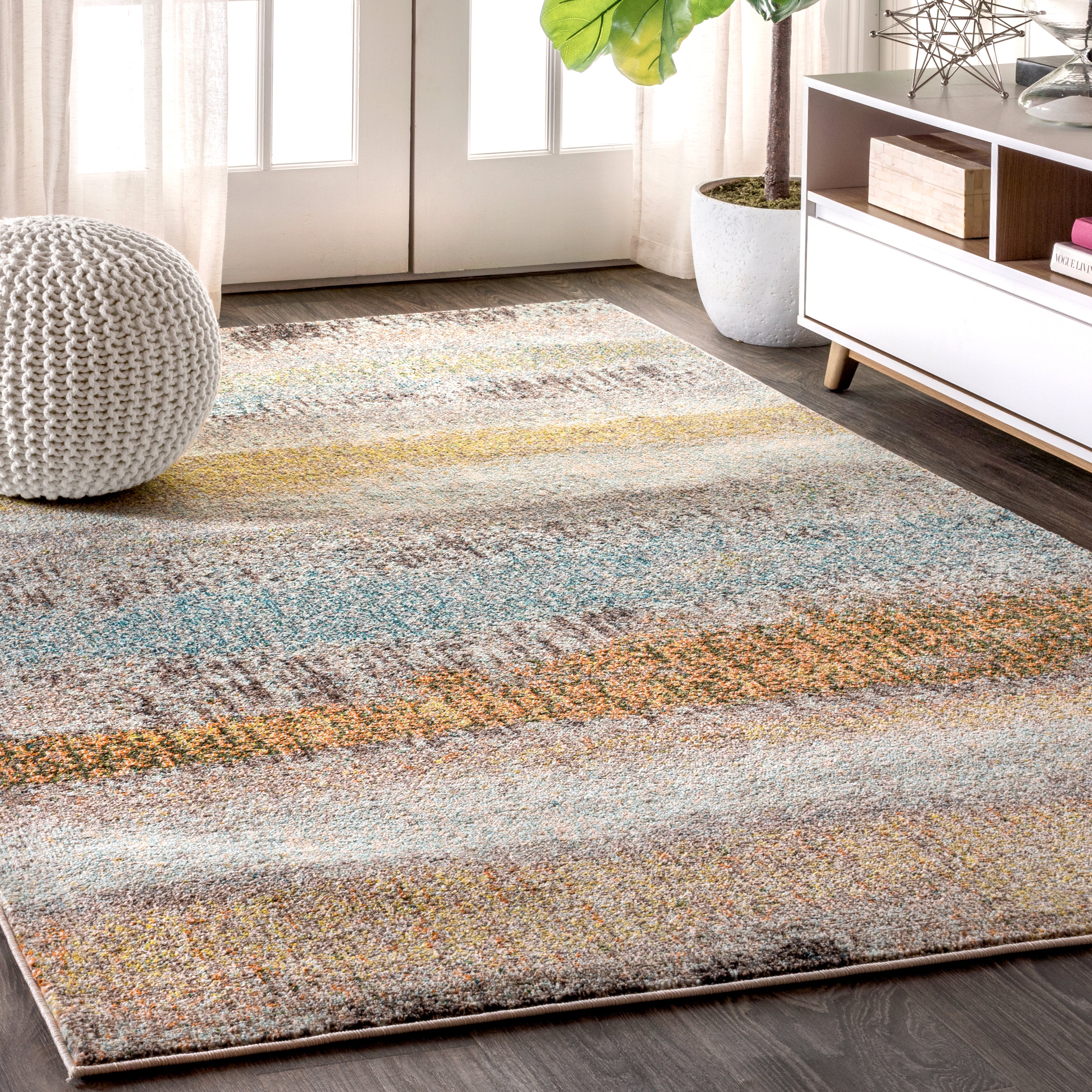 Contemporary POP Modern Abstract Vintage Runner Rug