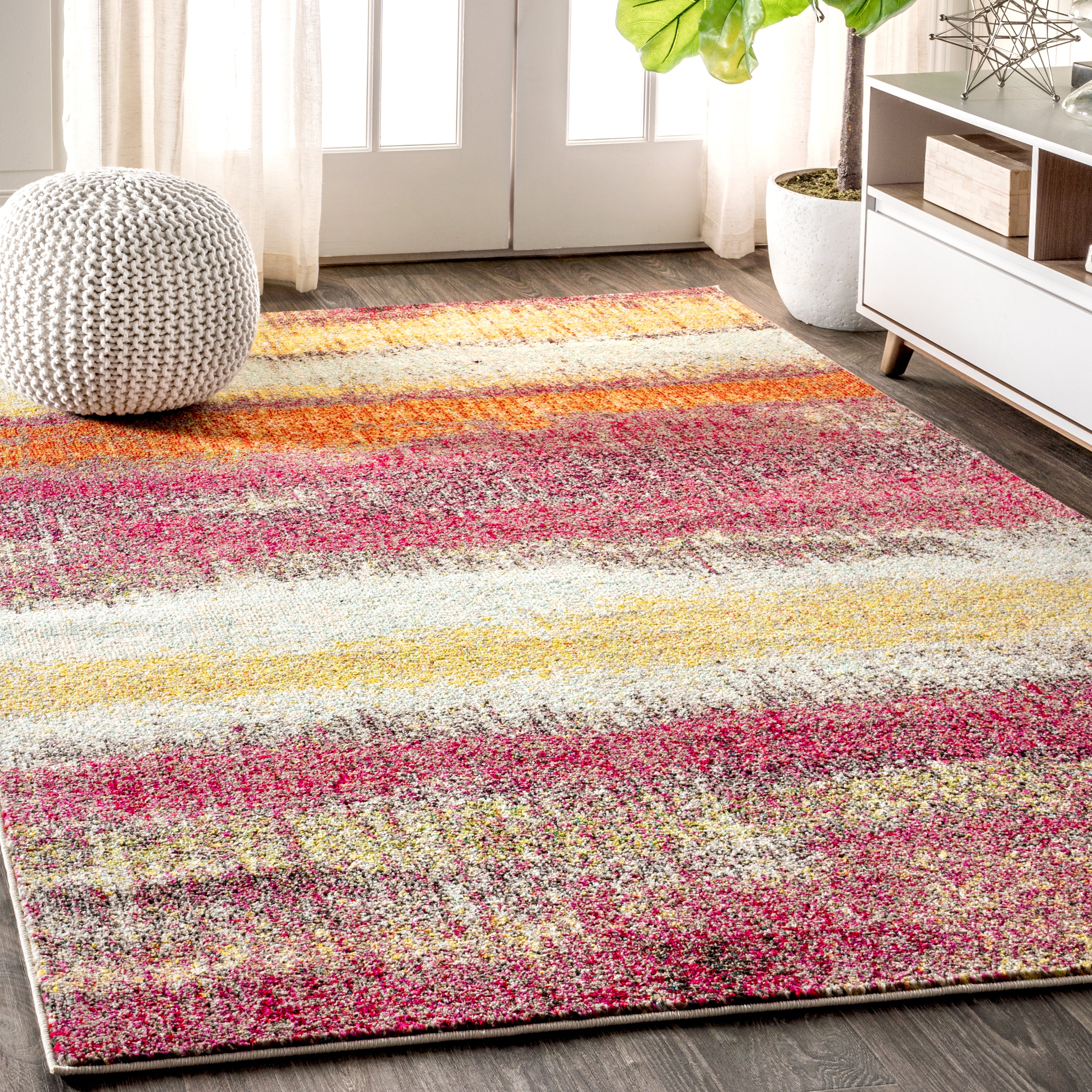 Contemporary POP Modern Abstract Vintage Runner Rug