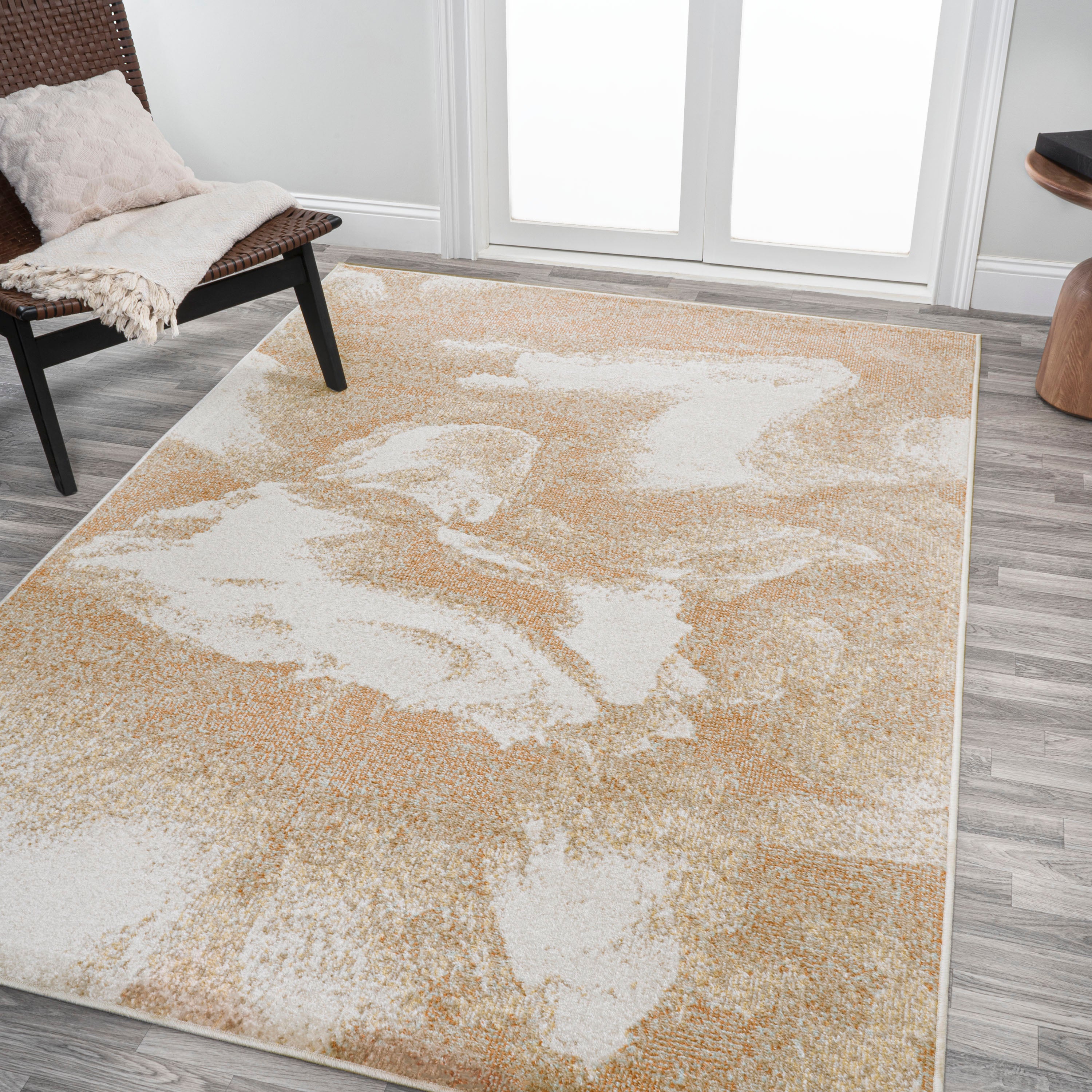 Petalo Abstract Two-Tone Modern Area Rug