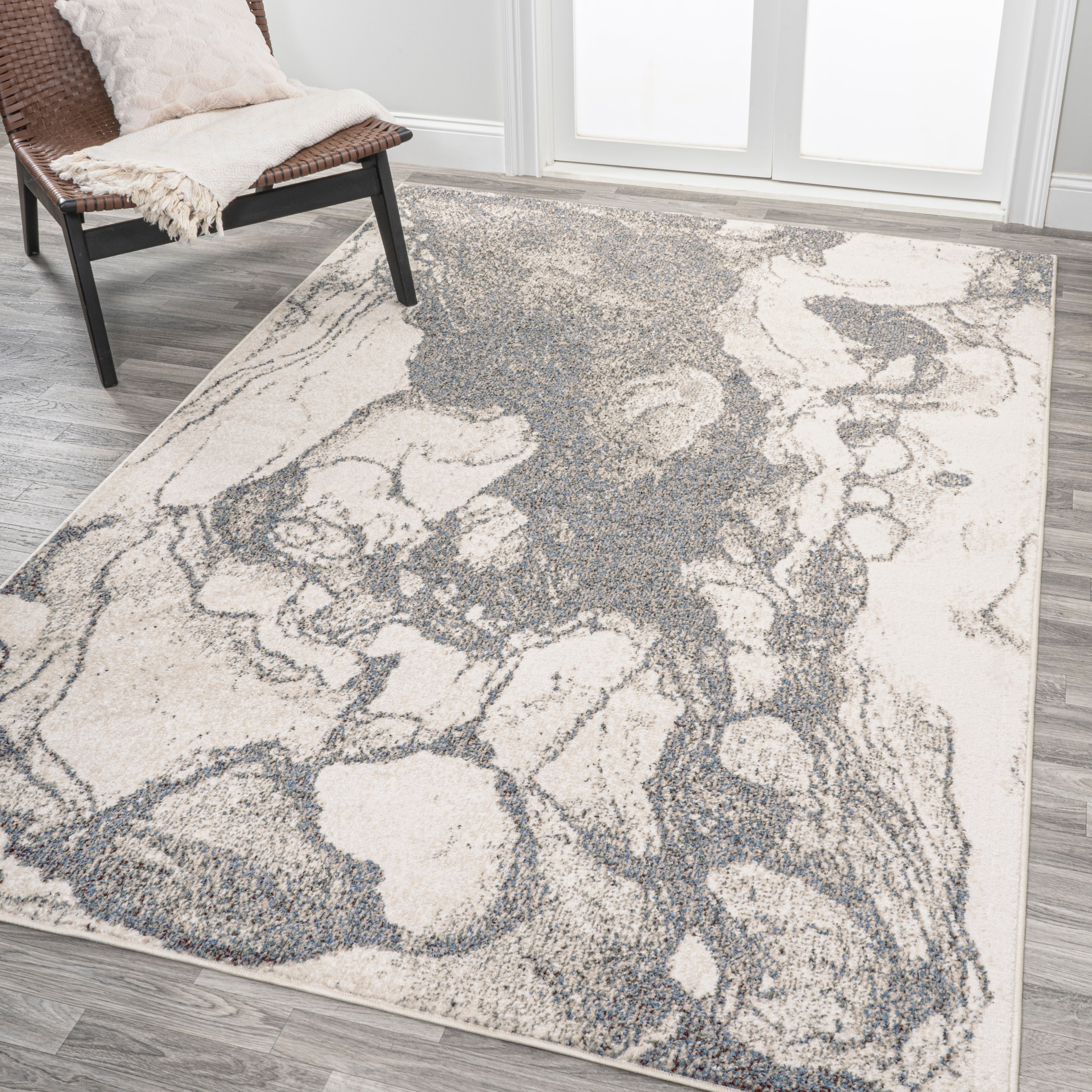 Marmo Abstract Marbled Modern Area Rug