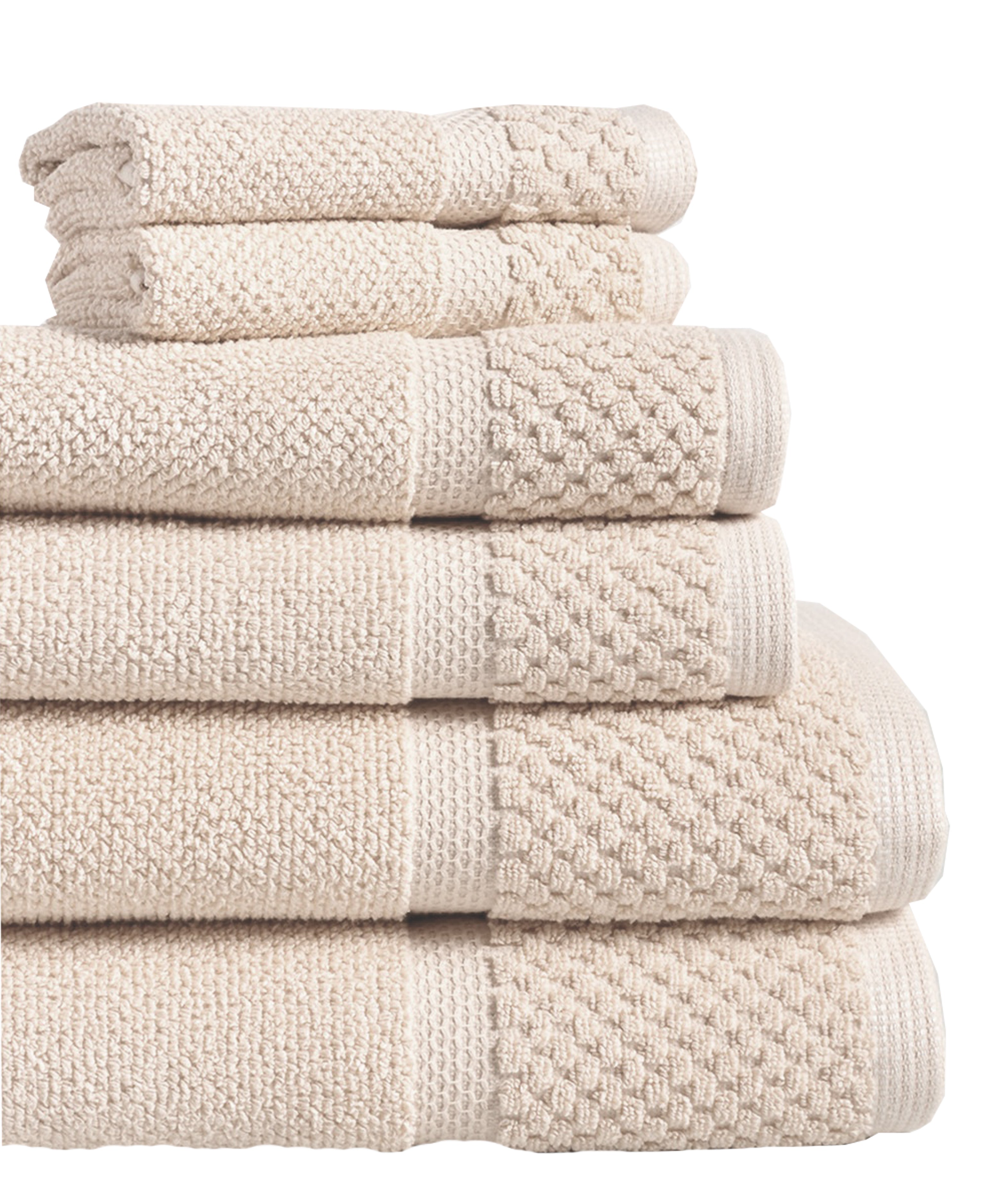 Diplomat 6-Piece 100% Cotton Bath Towel Set