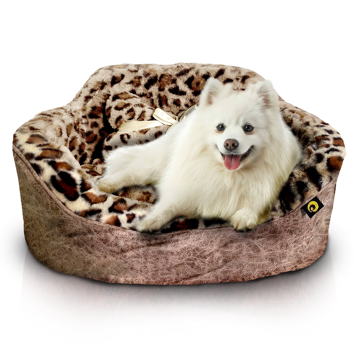 Dream Black Label Leopard Princess Dog Bed