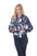 White Mark Women's Floral Bomber Jacket