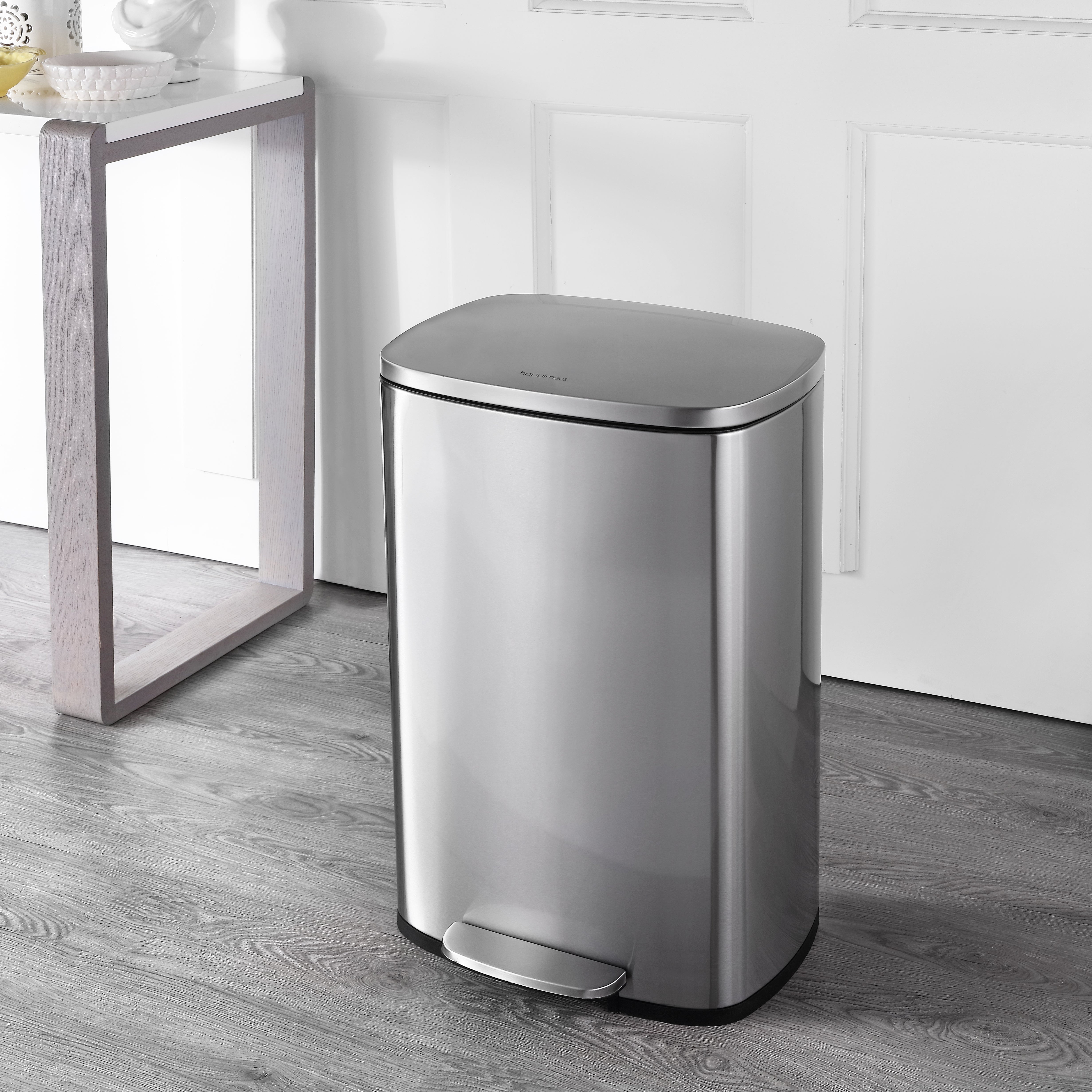 Connor Rectangular Trash Can with Soft-Close Lid and FREE Mini Trash Can