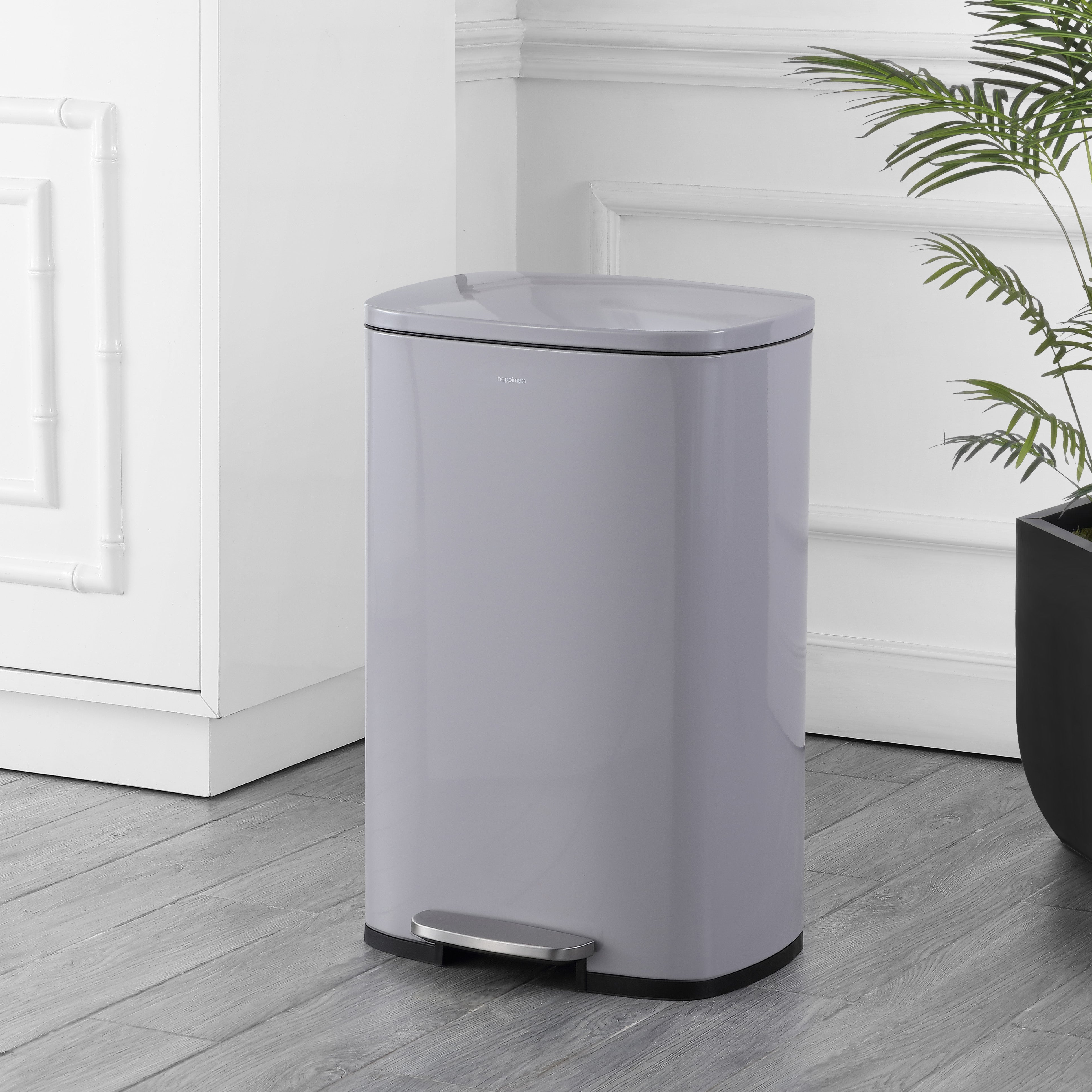 Connor Rectangular Trash Can with Soft-Close Lid and FREE Mini Trash Can