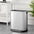 Beni Kitchen Trash/Recycling Double-Bucket Step Trash Can with Odor Filter and Lid Support