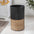 Asher Modern 2-Tone Faux Wicker/Metal Cylinder Waste Basket