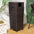 Keaton Modern All-Weather Wicker/Metal Lidded Hideaway Outdoor Trash Can