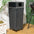 Keaton modern all-weather wicker/metal lidded hideaway outdoor trash can