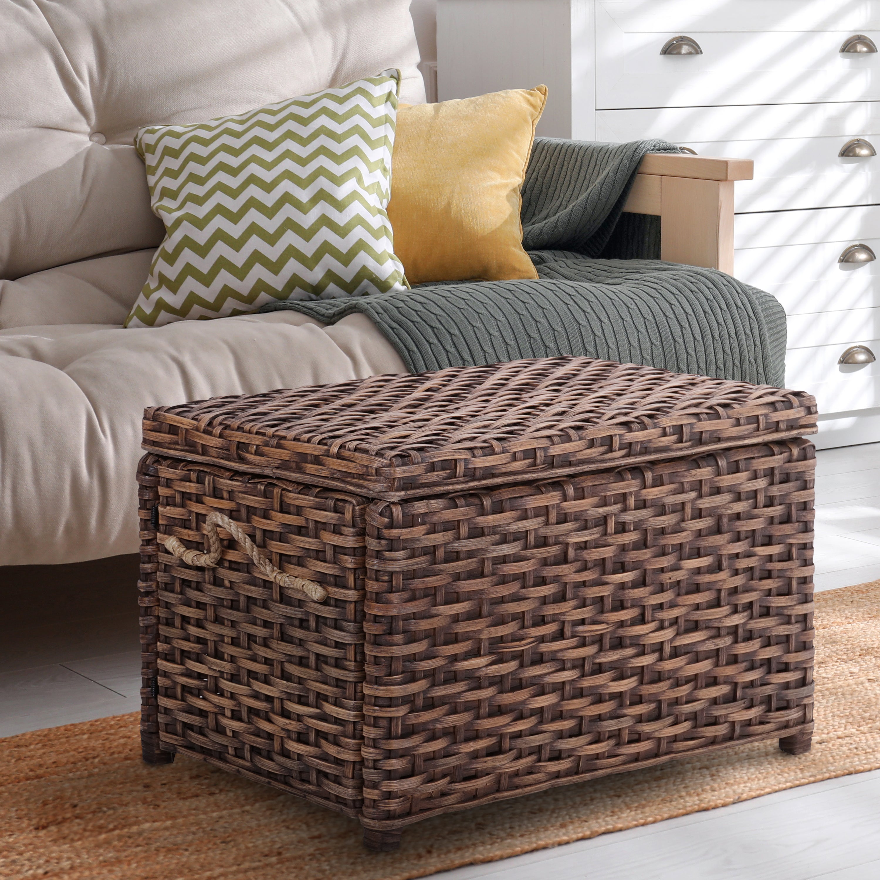 Jacob Handwoven Wicker Storage Trunk