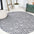 Balansat moroccan diamond round indoor/outdoor area rug