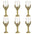 Goddess Isis Sculptural Wine Goblet: Set of Six