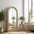 Arched Bamboo Wall Mirror,  Boho Full Length Mirror