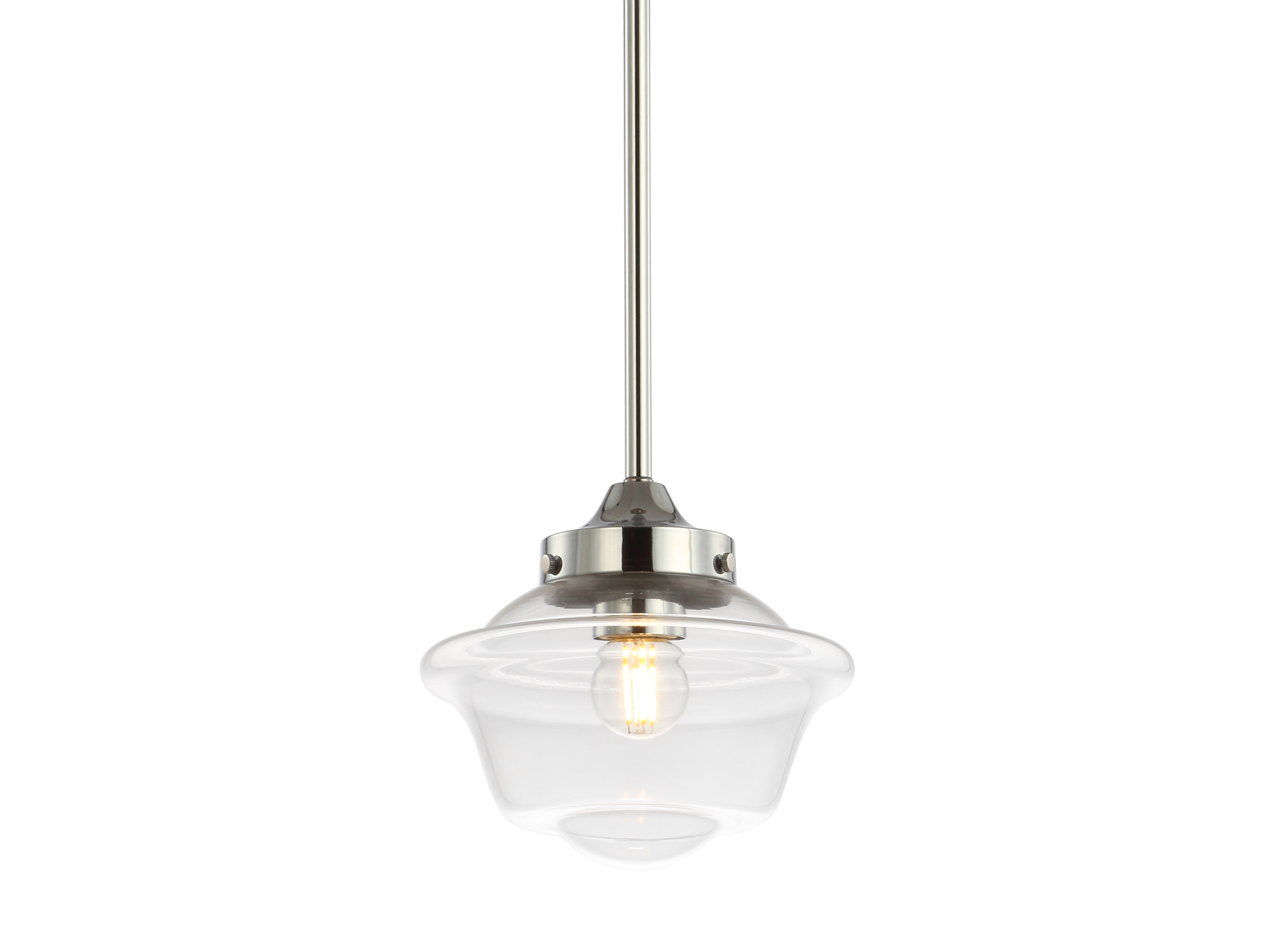 Kurtz Adjustable Drop Metal/Glass LED Pendant