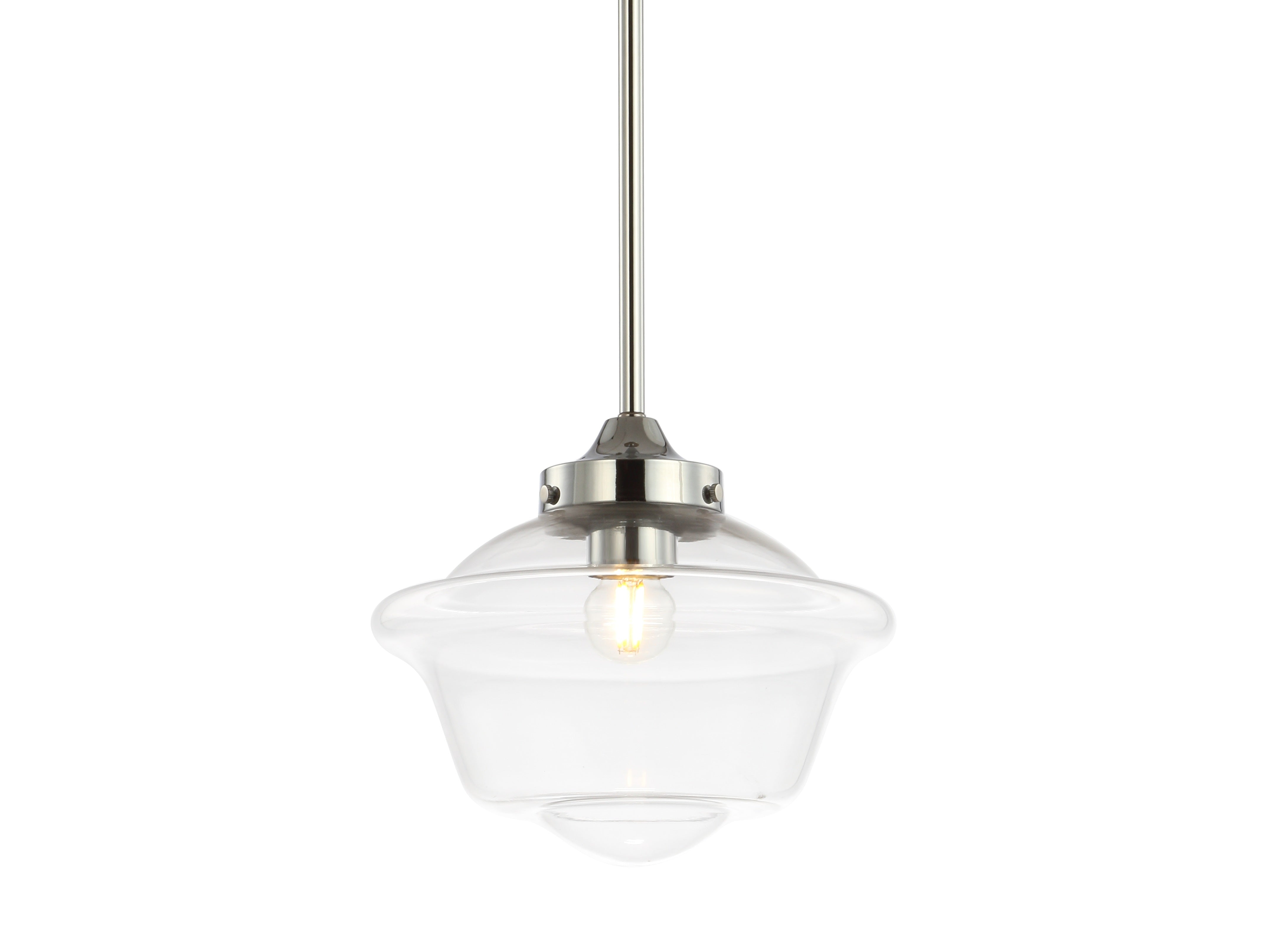 Kurtz Adjustable Drop Metal/Glass LED Pendant