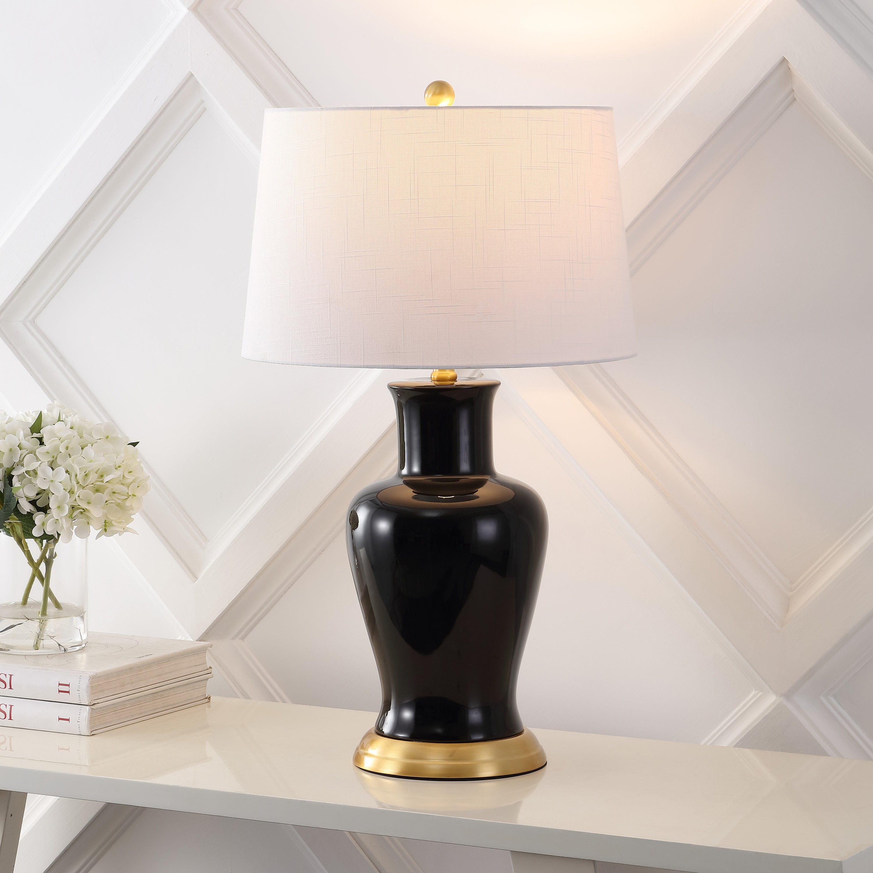 Julian Traditional Classic Ceramic Urn LED Table Lamp