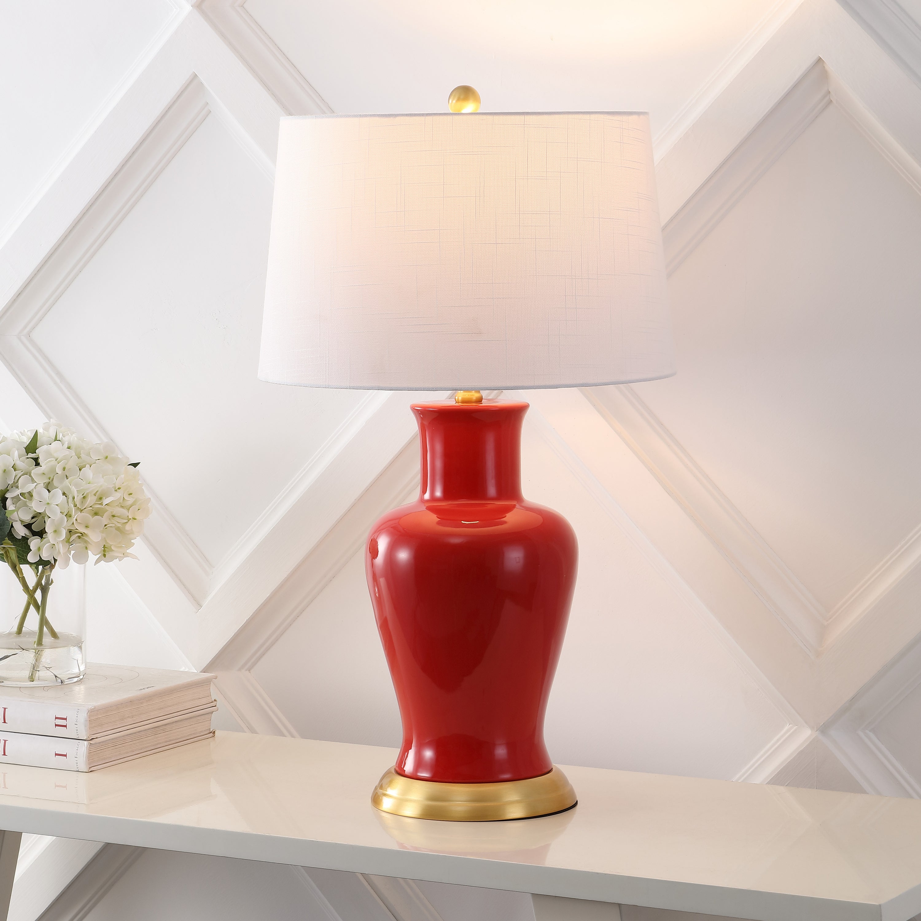 Julian Traditional Classic Ceramic Urn LED Table Lamp