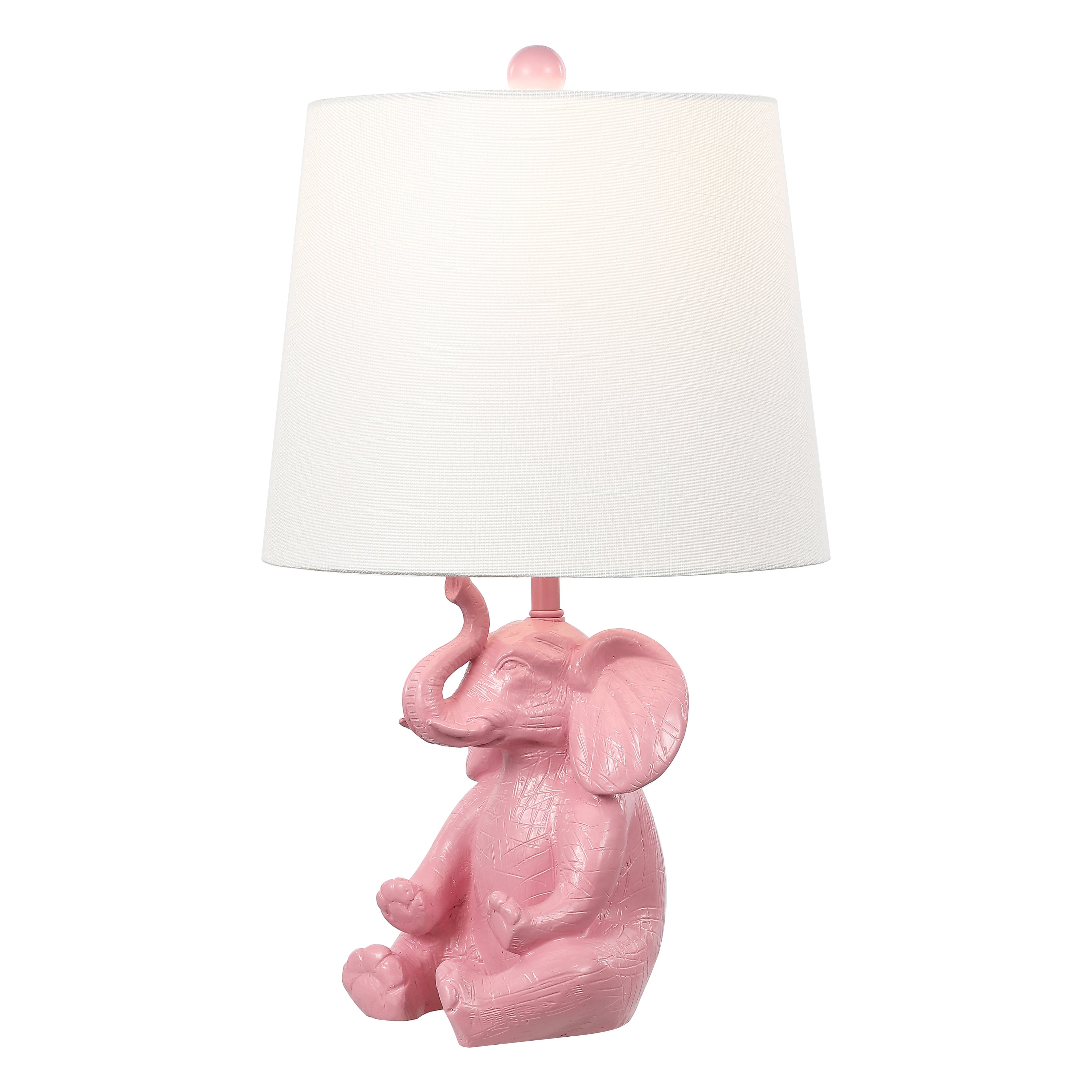 Kairi Modern Shabby Chic Resin/Iron Happy Elephant LED Kids' Table Lamp with Phone Stand