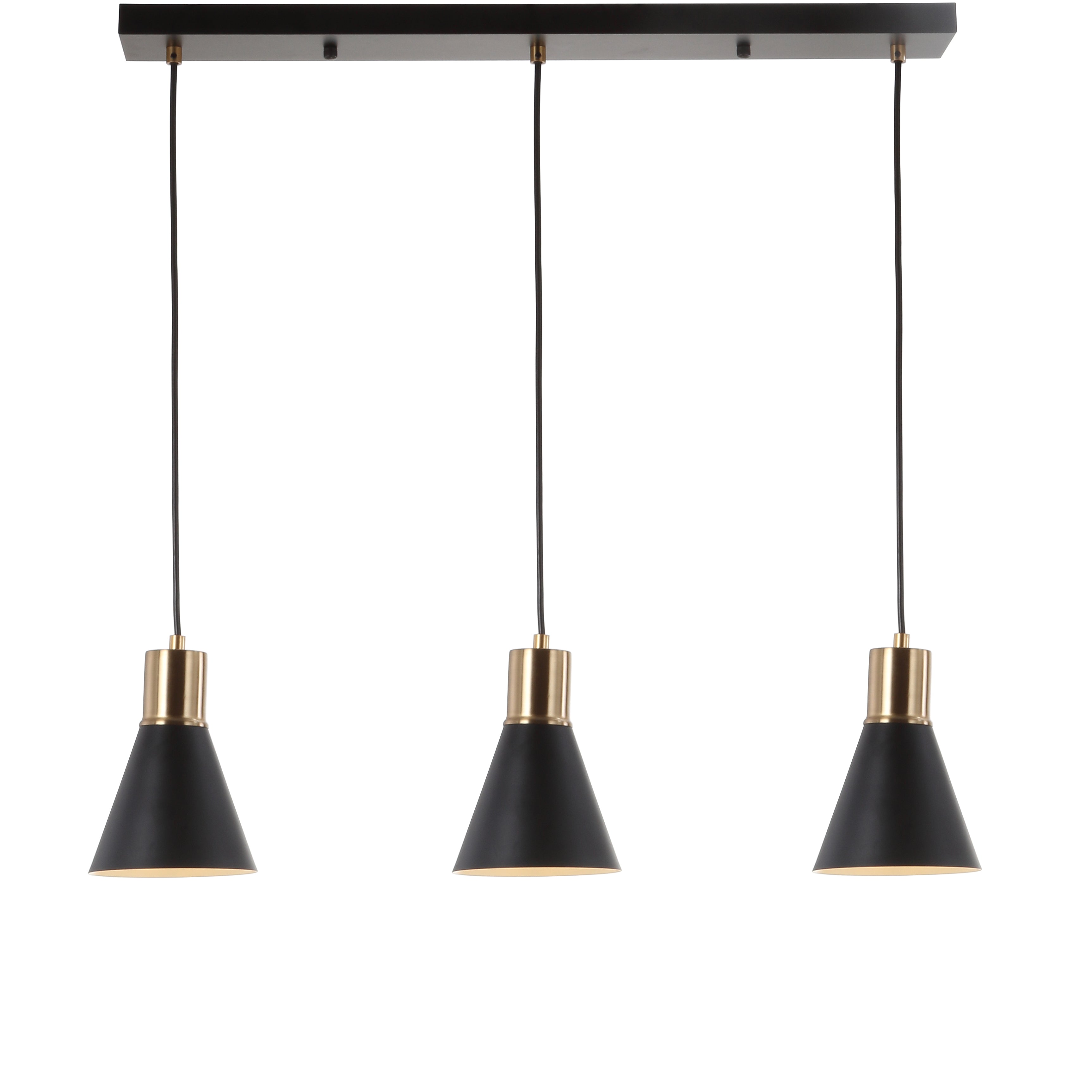 Apollo 3-Light Mid-Century Modern Iron Adjustable Linear LED Pendant