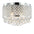 Evelyn 3-light crystal drops/metal led flush mount