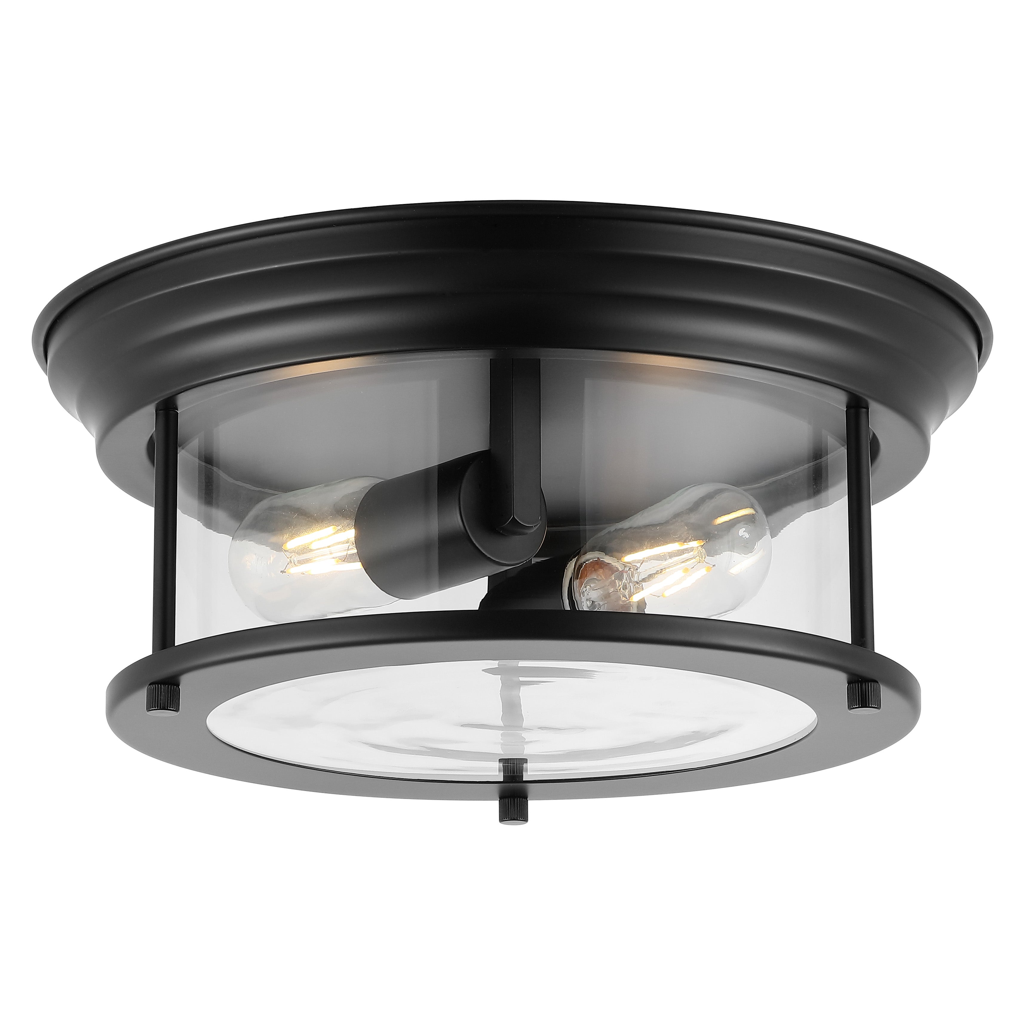 Lauren 2-Light Metal/Glass LED Flush Mount