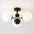 Olivier 3-Light Bohemian Farmhouse Iron/Frosted Glass LED Semi Flush Mount