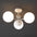 Olivier 3-Light Bohemian Farmhouse Iron/Frosted Glass LED Semi Flush Mount