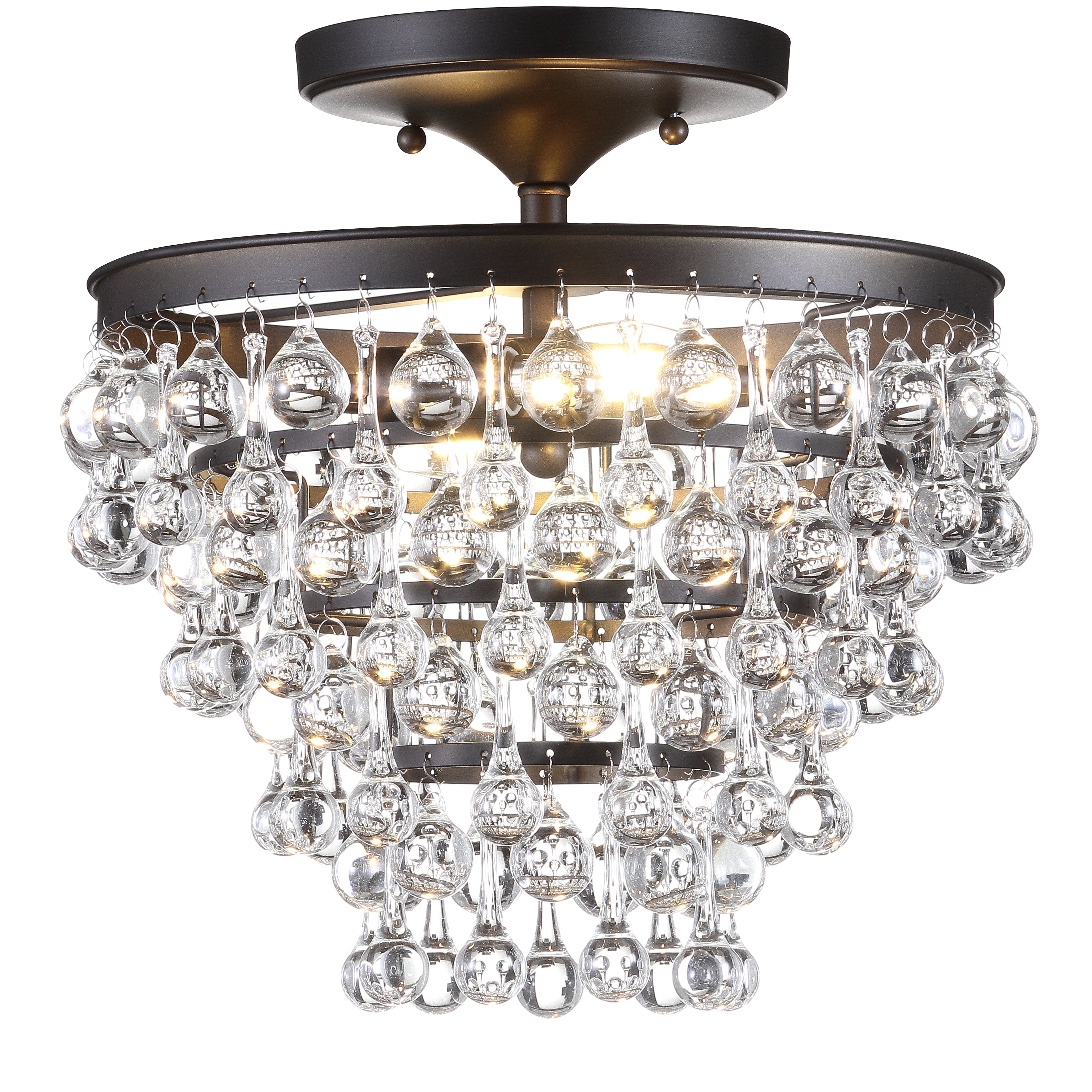 Toronto Metal/Crystal LED Flush Mount