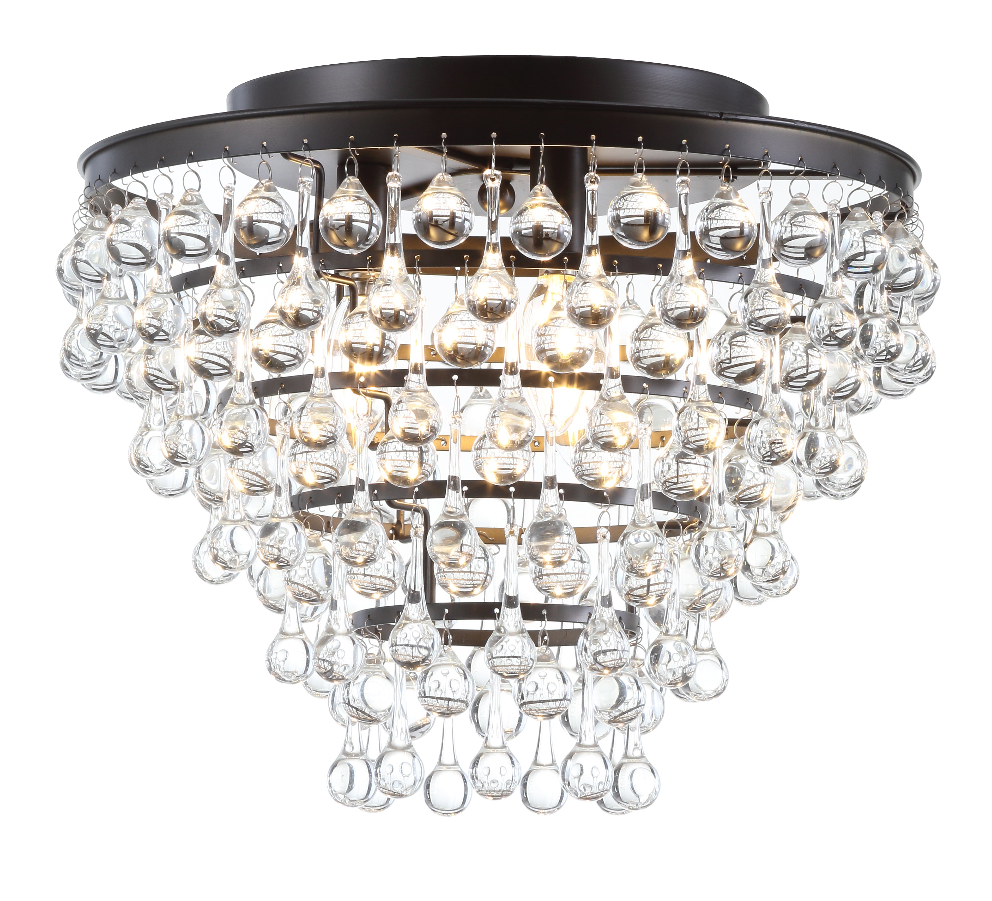 Toronto Metal/Crystal LED Flush Mount