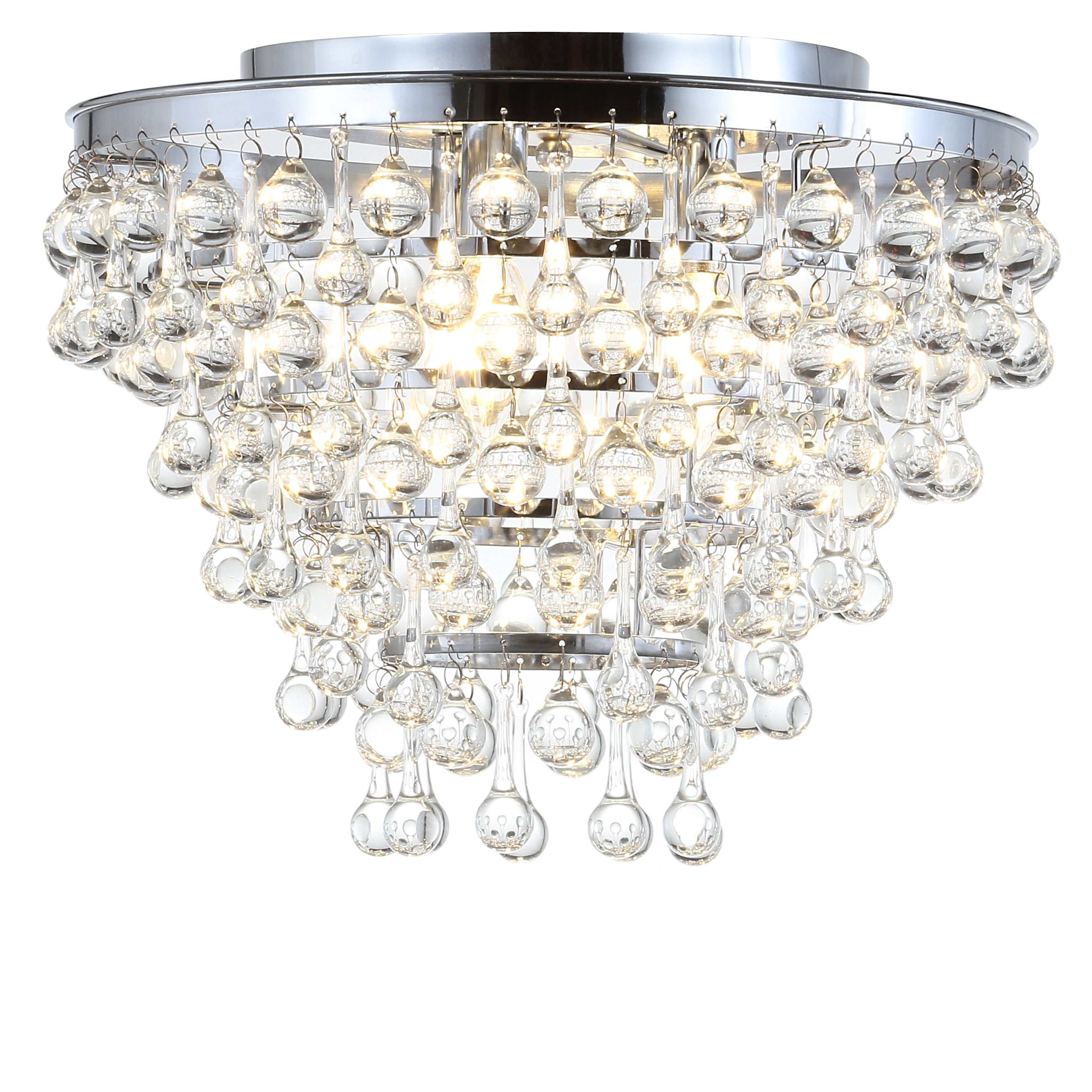 Toronto Metal/Crystal LED Flush Mount