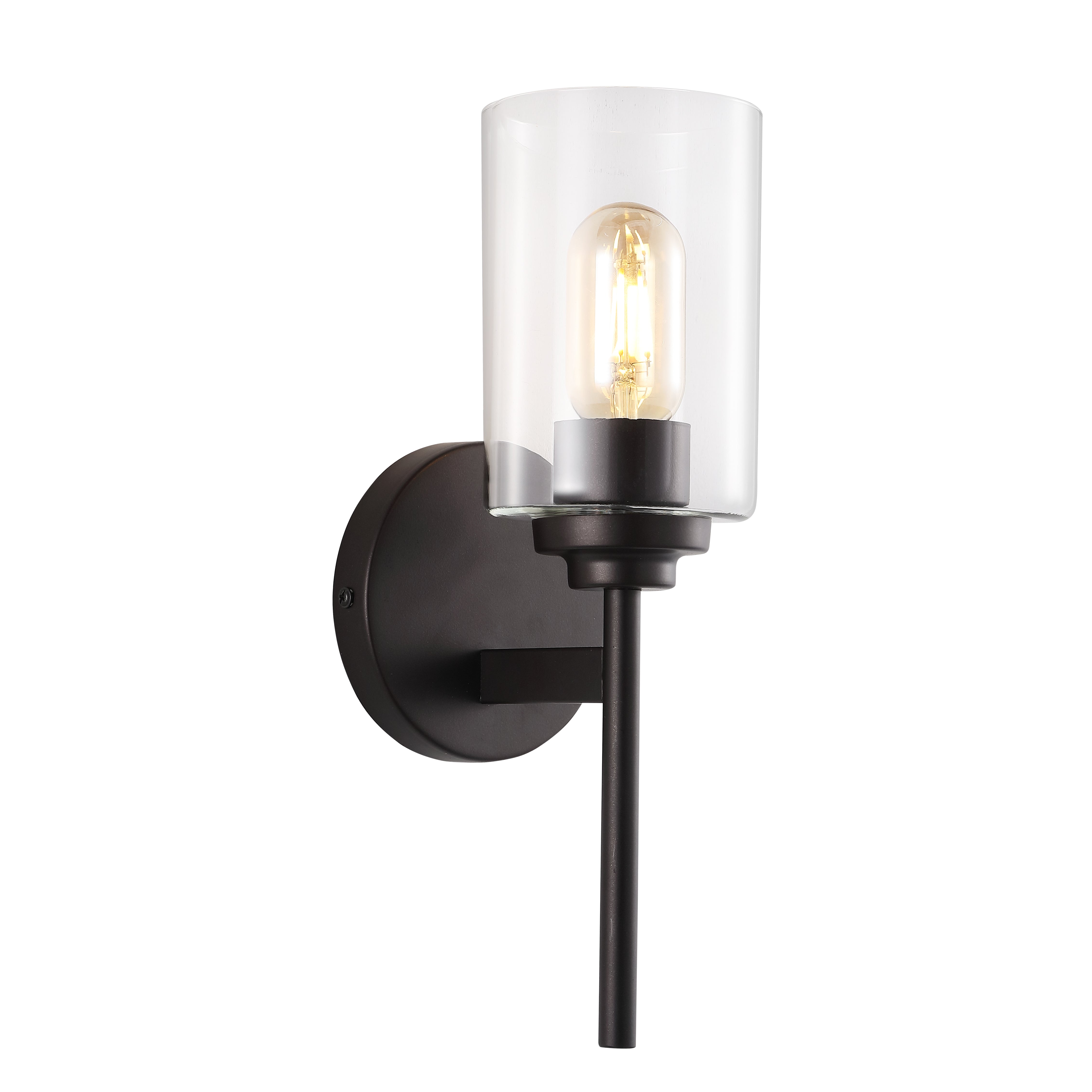 Juno 1-Light Farmhouse Industrial Iron Cylinder LED Sconce