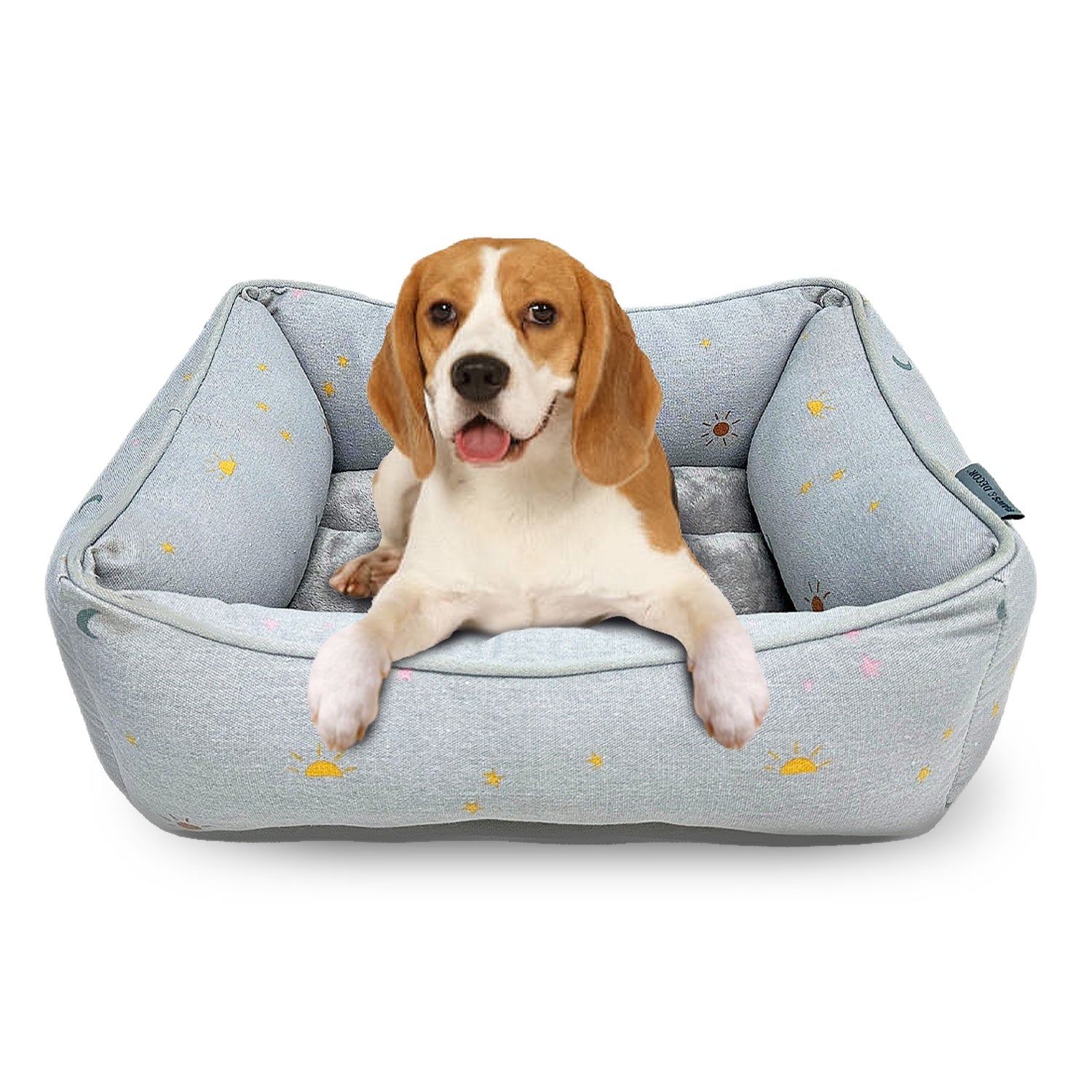 Paws and Décor Celestial Cuddler Pet Bed, Ultra-Plush Printed Pet Bed