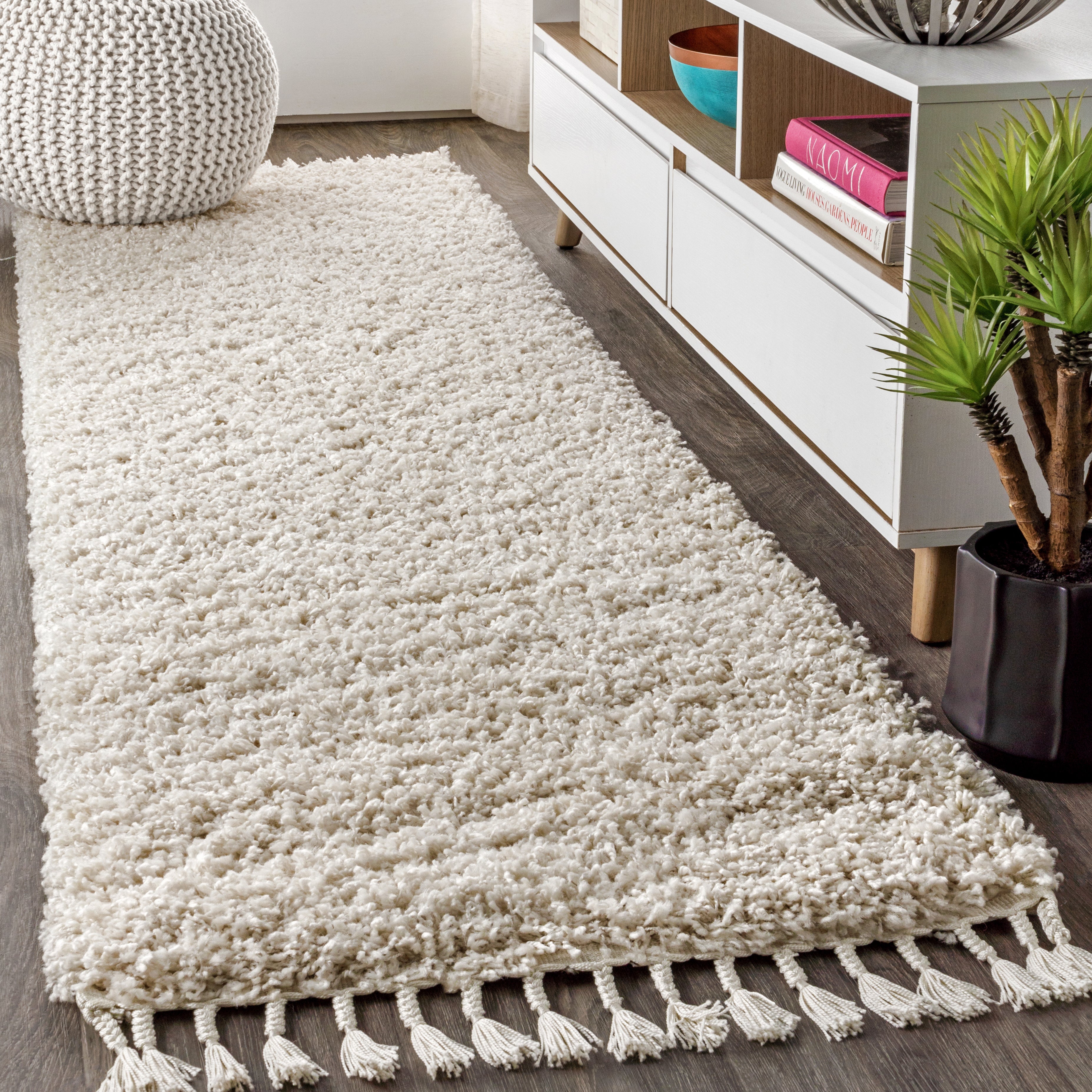 Mercer Shag Plush Tassel Runner Rug