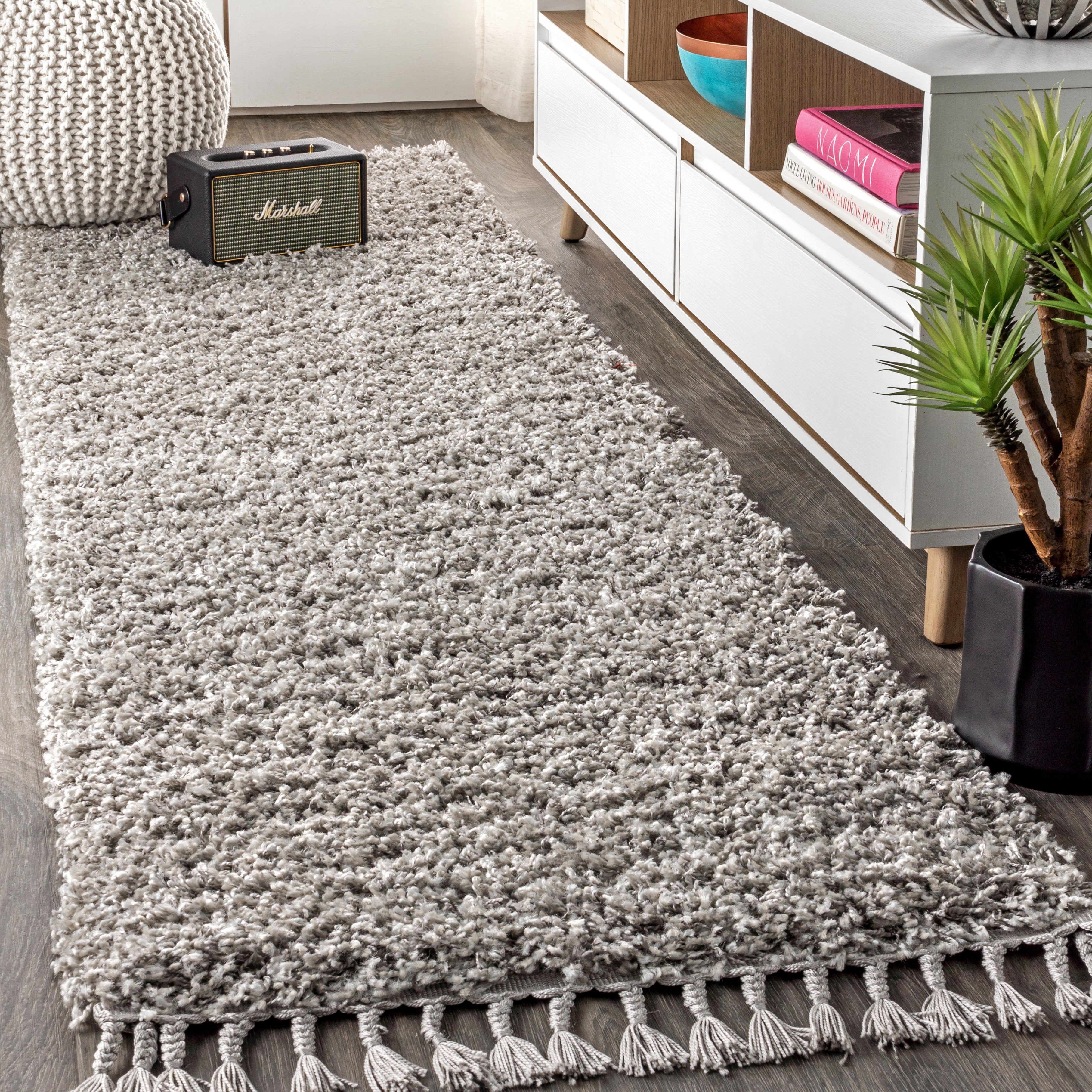 Mercer Shag Plush Tassel Runner Rug