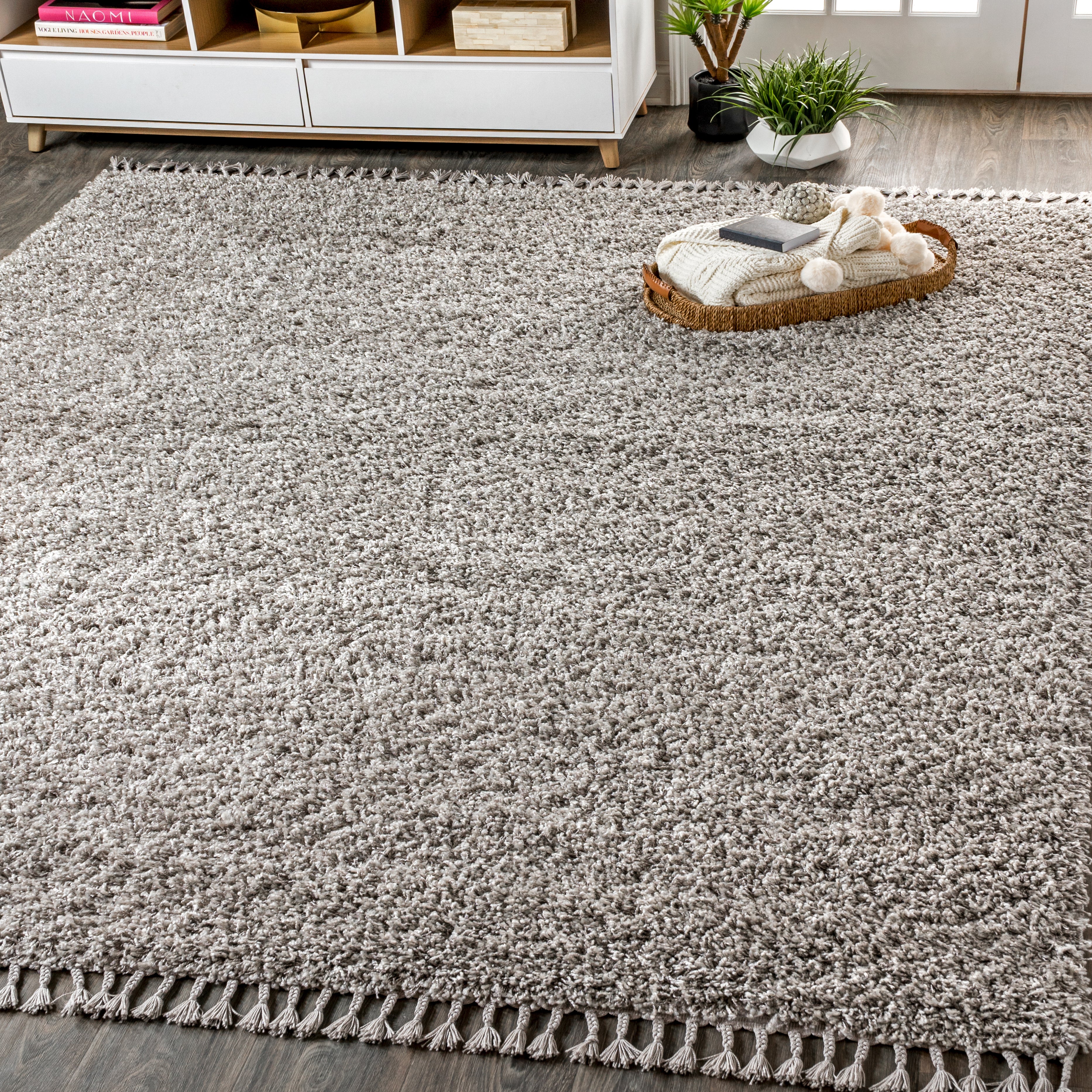 Mercer Shag Plush Tassel Area Rug