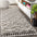 Mercer Shag Plush Tassel Moroccan Diamond Runner Rug