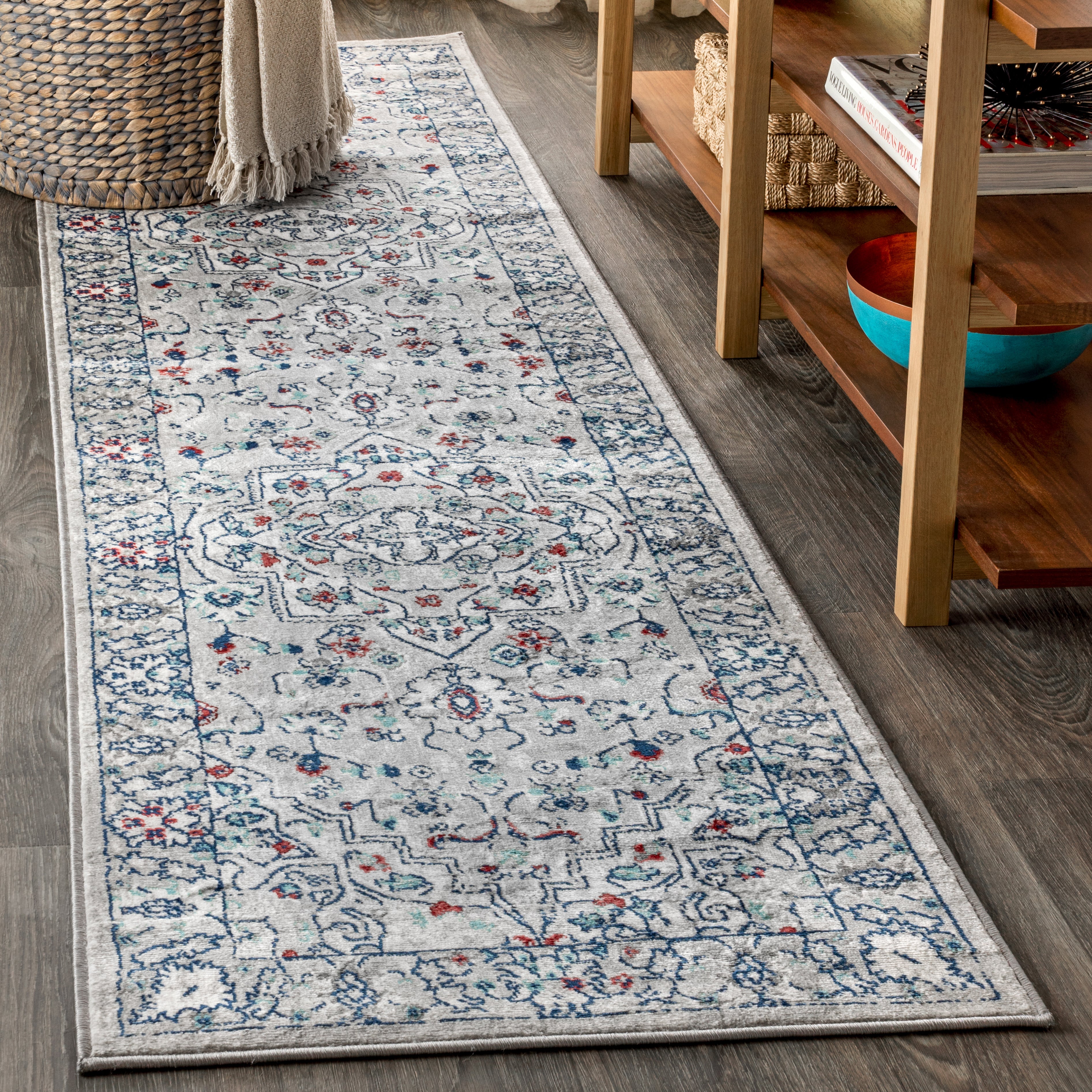 Modern Persian Vintage Medallion Runner Rug