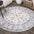 Gray Modern Persian Vintage Round Area Rug