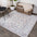 Gray Modern Persian Vintage Square Area Rug