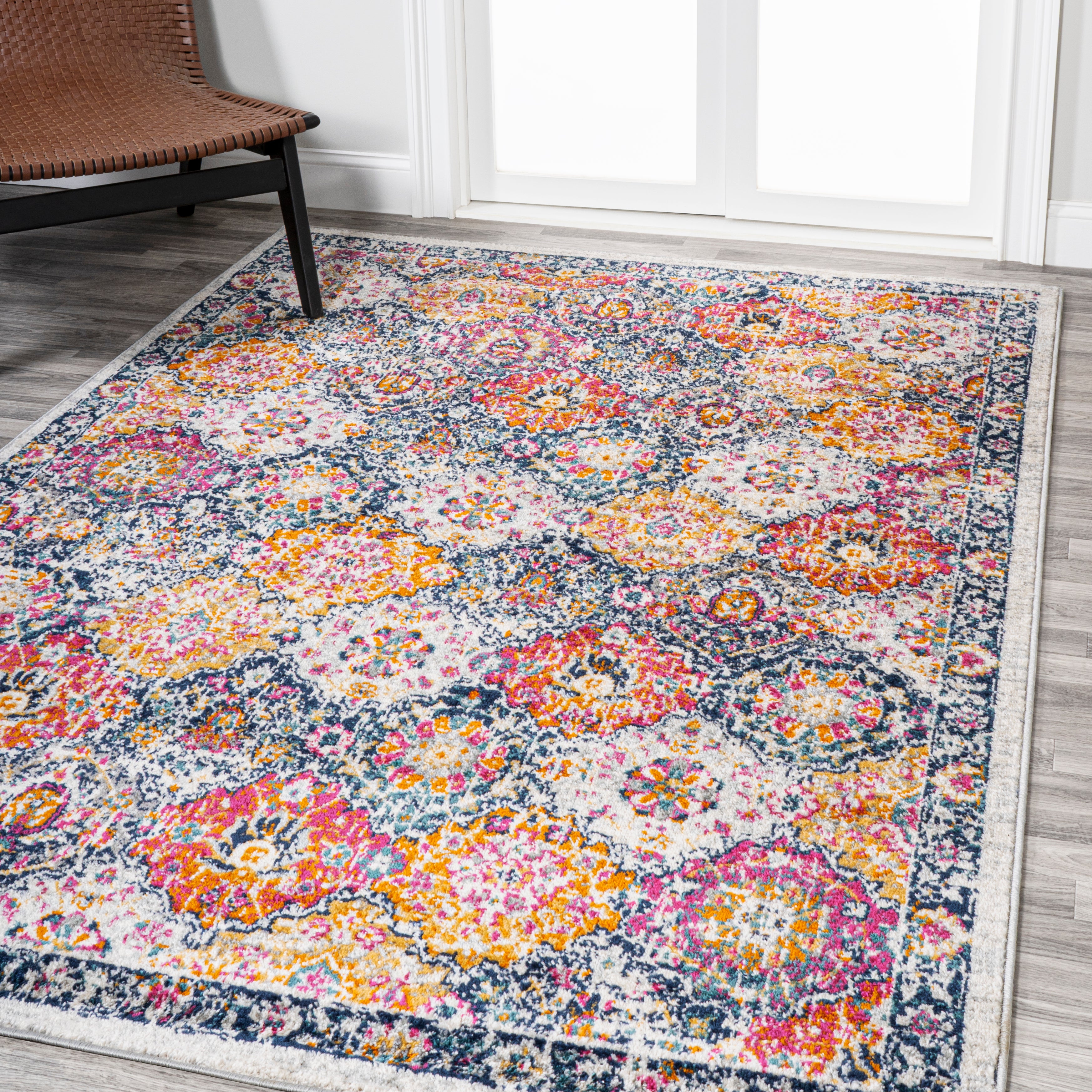 Modern Persian Boho Vintage Trellis Area Rug