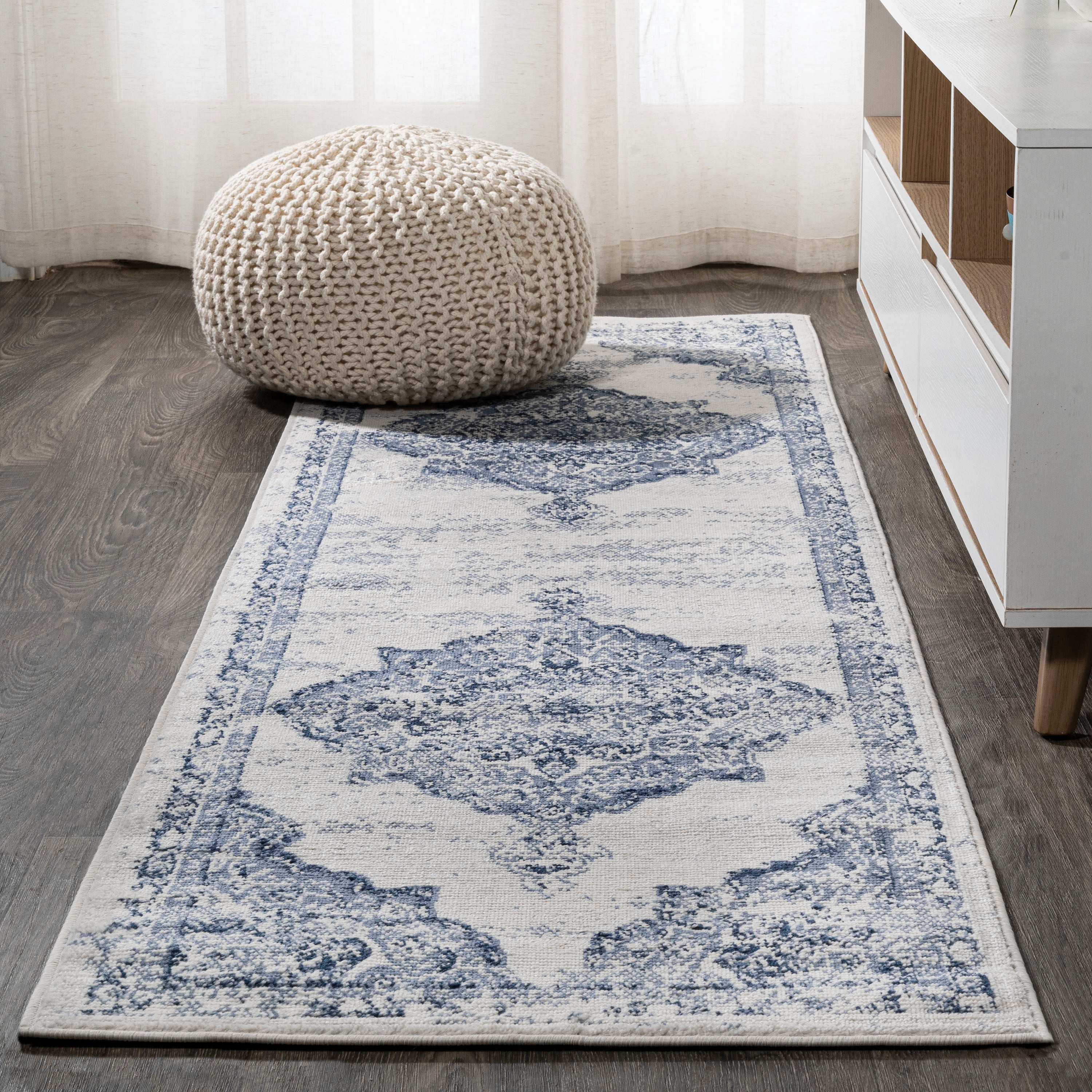 Alhambra Ornate Medallion Modern Runner Rug