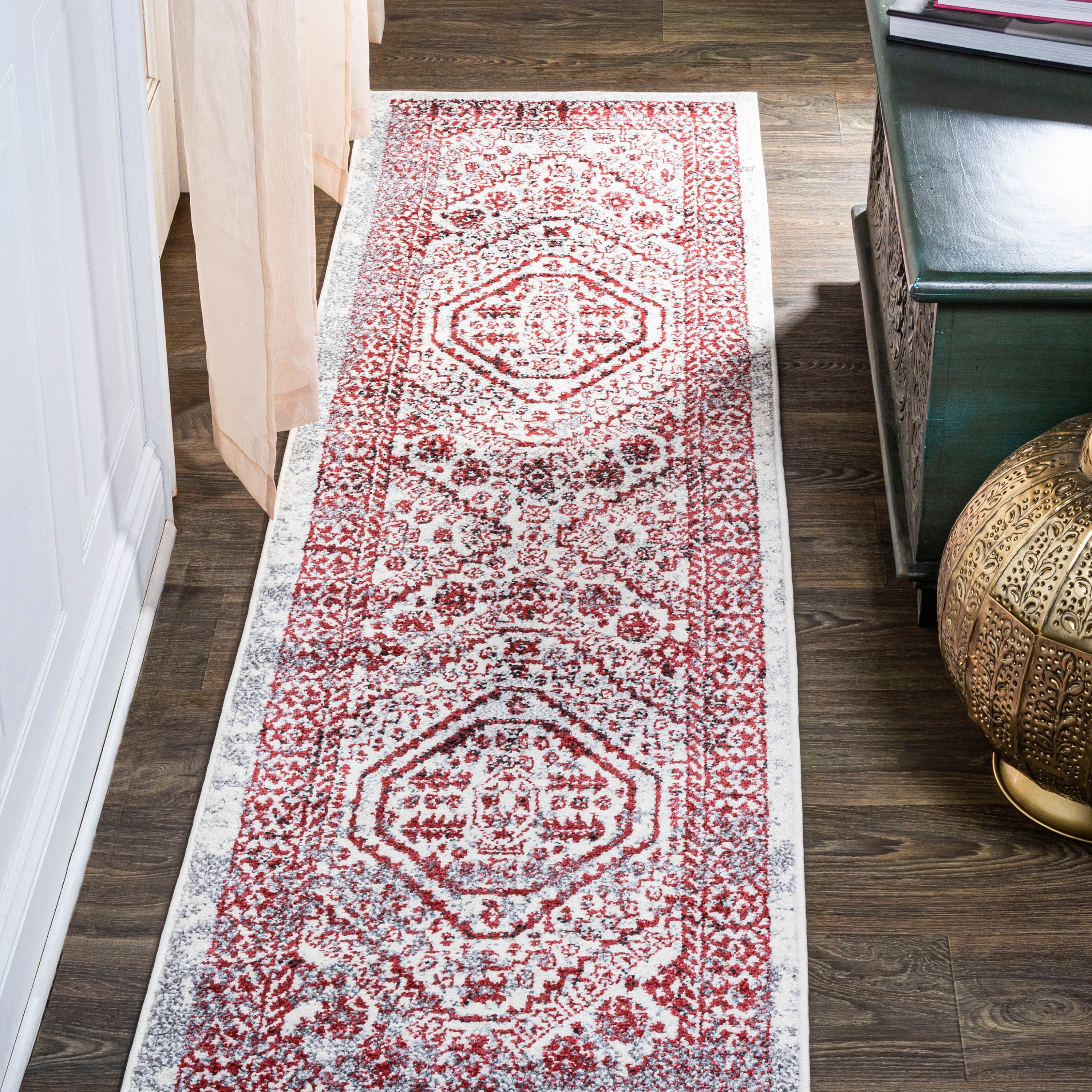 Boho Cottage Medallion Runner Rug